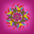 canvas print picture - Mandala rosa Hintergrund