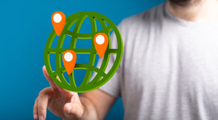 Ecology concept of green Earth globe made of leaves
