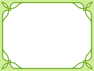 Wall Mural - green border frame board. vector background. simple rectangular billboard, plaque, signboard or labe