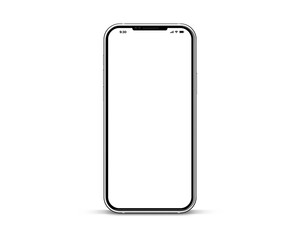 Poster - 3d high quality vector mobile mockups. Ultra realistic smartphone. Device UI UX mockup for presentation template. Cellphone frame with blank screen isolated templates. 3d isometric illustration. 