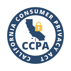 CCPA, California consumer privacy act symbol icon