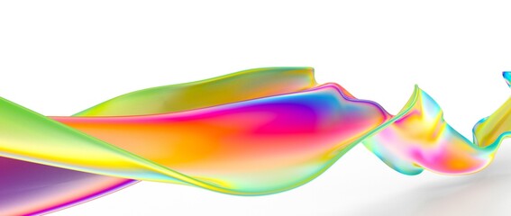 Aufkleber - Abstract rainbow light wave futuristic