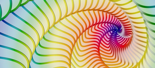 Wall Mural - Fluid design twisted shapes holographic 3D abstract background iridescent wallpaper