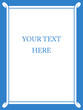 © Mr_Vector - Blue border frame page. Vector background. Simple rectangular billboard, plaque, signboard or label