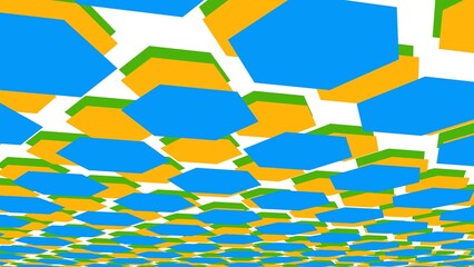 Poster - abstract background with hexagons
