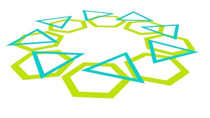 Poster - recycle symbol on a green background