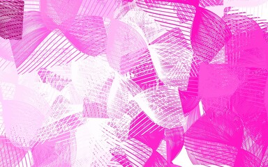 Poster - Light Pink vector pattern with random forms.