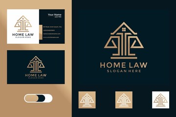 Sticker - home law with pillar logo design