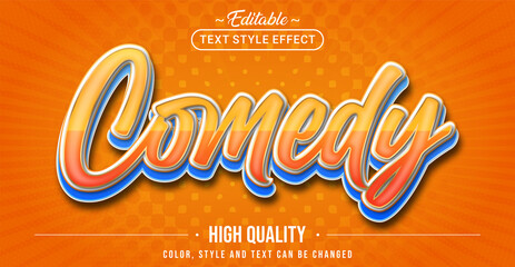 Poster - Editable text style effect - Comedy text style theme.