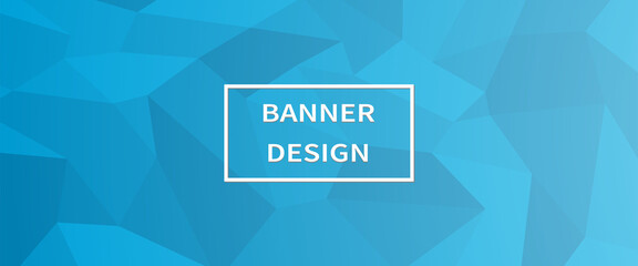 Modern vector banner with polygonal background.