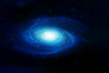 Blue spiral galaxy. Elements of this image furnished by NASA