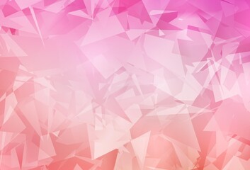 Poster - Light Pink vector backdrop with polygonal shapes.