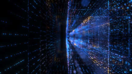 Poster - Flying into digital technologic tunnel