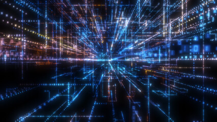 Poster - Flying into digital technologic tunnel