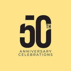 Wall Mural - 50 Th Anniversary Celebration Vector Template Design Illustration