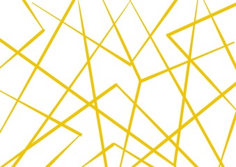 Abstract art background white color with yellow lines. Backdrop with fluorescent light. Stripe geometric pattern
