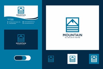 Wall Mural - modern mountain logo design