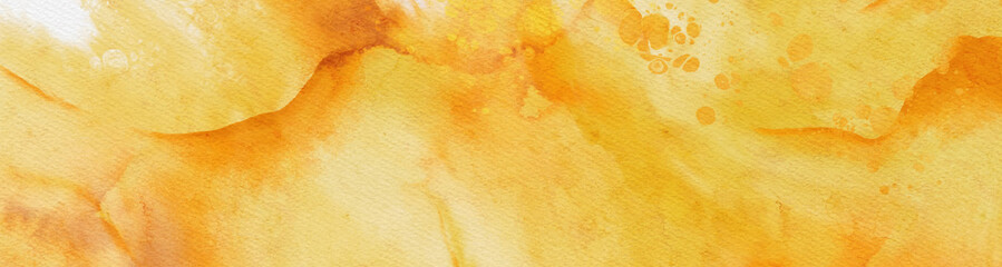 Poster - Abstract gold and yellow watercolor paint background.