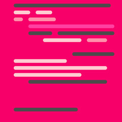 Code on screen vector illustration, flat cartoon coding lines simulation