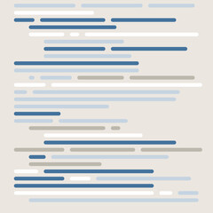 Code on screen vector illustration, flat cartoon coding lines simulation