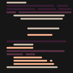 Code on screen vector illustration, flat cartoon coding lines simulation