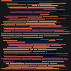 Code on screen vector illustration, flat cartoon coding lines simulation