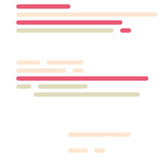 Code on screen vector illustration, flat cartoon coding lines simulation