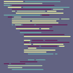 Code on screen vector illustration, flat cartoon coding lines simulation
