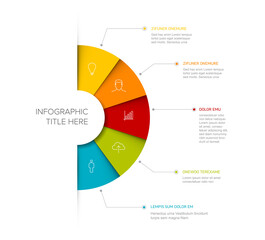 Poster - Vector multipurpose Infographic five elements template