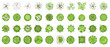 © Volha - Trees and plants top view for landscape design. Icon set of colored trees and grass for architectural map, plan. Green space. Element isolated on white. Vector illustration. Kit for design project