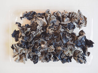 Wall Mural - Chinese black fungus (Auricularia auricula judae) mushroom veget