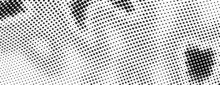 The Halftone Texture Is Monochrome. Vector Chaotic Background