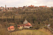 Romantisches Taubertal; Blick vom Burggarten in Rothenburg über die Herrnmühle zum Spitalviertel