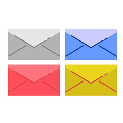 Poster - Color full envelope icon set illustration vector. Editable design EPS 10. Basic element graphic resources