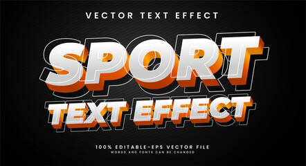 Wall Mural - Sport editable vector text effect with minimalist concept.