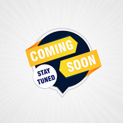 Wall Mural - coming soon stay tuned banner with editable text effect