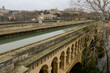 Canal bridge over river Orb at Beziers in France