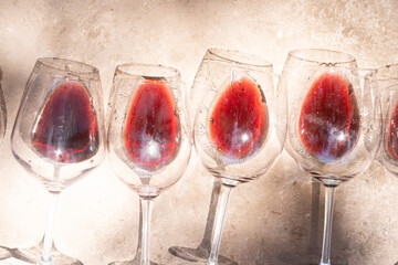 Wall Mural - wine in glasses