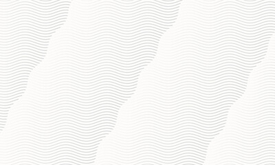 Poster - Diagonal wavy lines of different thickness in the form of an abstract gray background.