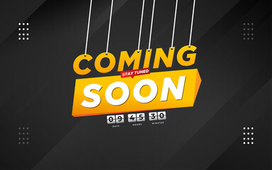 Wall Mural - grand opening coming sale poster, sale banner design template with 3d editable text effect