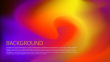Abstract Wavy Vector Background With Harmonious And Elegant Colors Of Orange, Red, Yellow And Purple