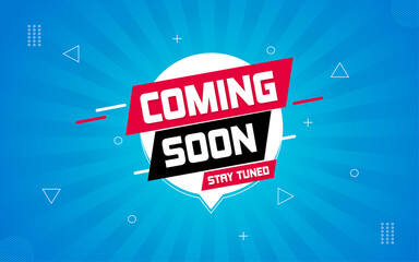 Wall Mural - coming soon banner template with editable text effect.