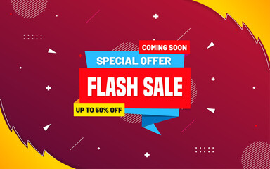 Wall Mural - flash sale modern banner design.