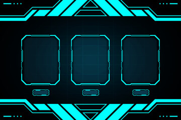 Leinwandbilder - Game ui interface hud abstract technology design for digital business.