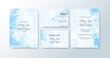 © REZI - Wedding invitation with abstract watercolor background.