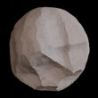 © Sudakarn - Realistic stone on the black background. 3d rendering.