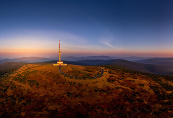 Wall Mural - sunrise in the mountains - Jeseníky Praděd