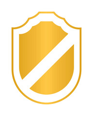 Sticker - golden shield icon