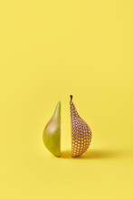 Cut Pear With Shiny Gemstones