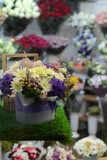 Fototapeta Kwiaty - Shop with flowers. Many beautiful flowers.